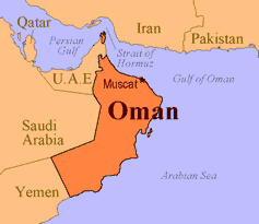 map of Oman