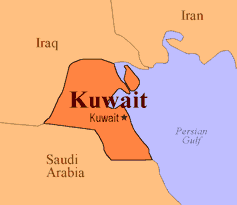 map of Kuwait